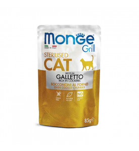 Monge, Cat Grill Pouch, влажный корм д/стерил. кошек (курица)